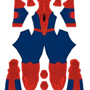 pATRON Traje Disfraz Spiderman Pack 8 tallas