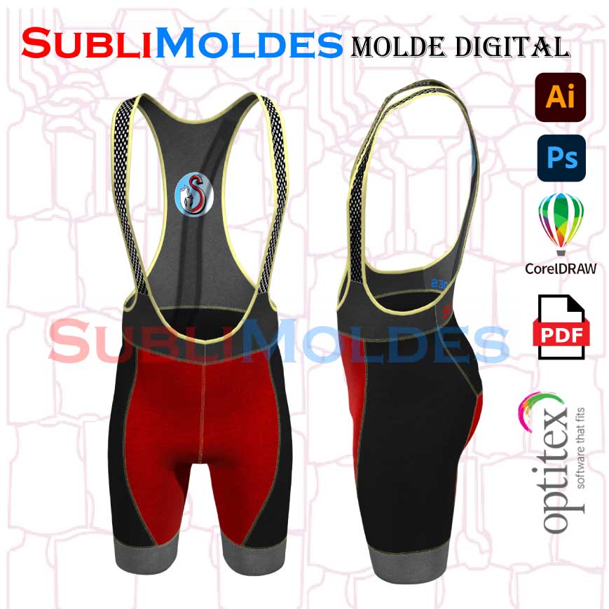 Sewing Pattern Lycra Cycling Cullote Stones | Sublimoldes Digital ...