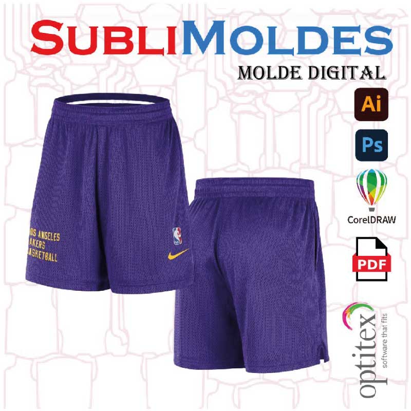 Sewing Pattern Short BasketBall NBA | Sublimoldes Digital Sewing Patterns